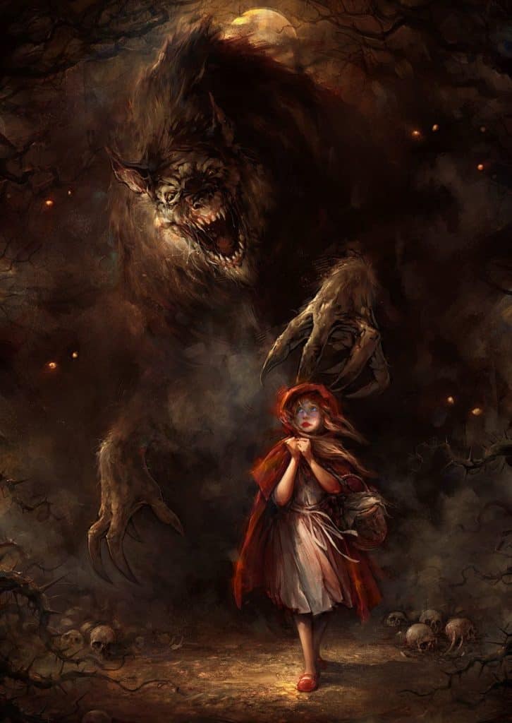 Little Red Riding Hood in a fantasy setting